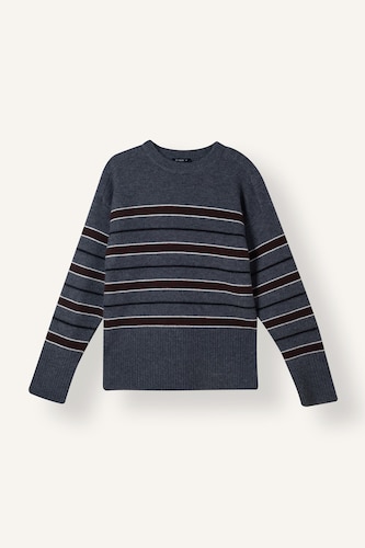 Oversize Striped Knit Pullover