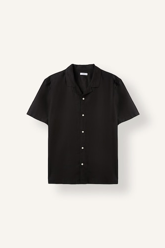 Regular Fit Linen Blended Short Sleeve Shirt