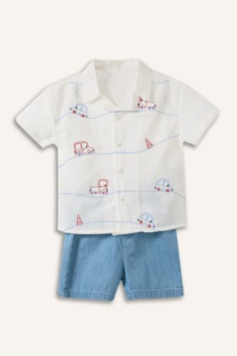 Erkek Bebek Ekru Erkek Bebek 2'li Takım 