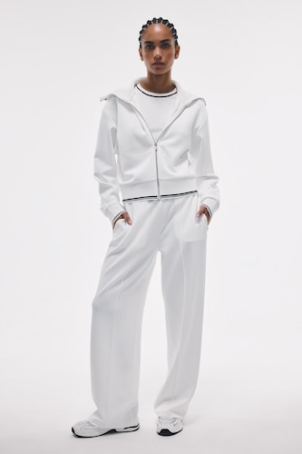 WOMAN Ecru Straight Leg Modal Sports Sweatpants