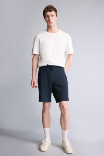 Erkek Lacivert Regular Fıt Şort