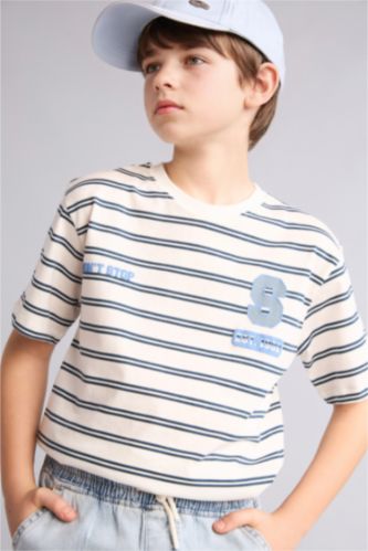 أولاد بترولي تيشيرت ولادي نص ردن قصة عادية برقبة مستديرة