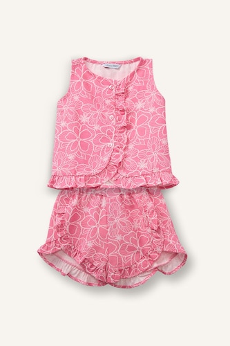 Baby Girl Linen Blend 2 Piece Set