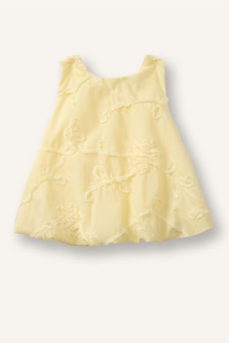 Kız Bebek Açık Sarı 3D Poplin Gömlek Kız Bebek