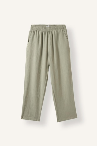 Breathable Relax Fit Elastic Waist Stretch Fabric Trousers