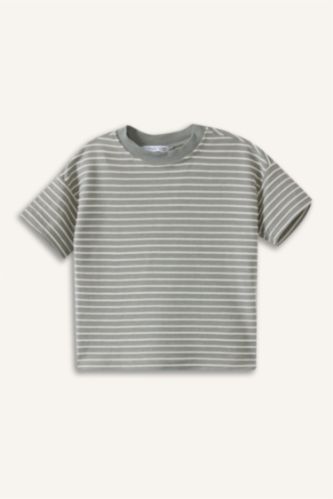 Erkek Bebek Açık Yeşil Kısa Kollu Erkek Bebek Tişört