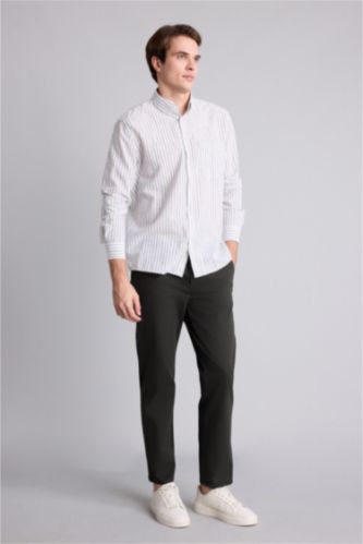 MAN Dark Green Regular Fit Trousers