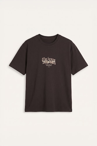 Regular Fit Slogan Short Sleeve T-Shirt