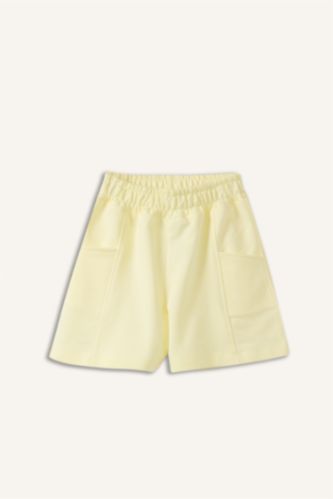 Kız Bebek Açık Sarı Kız Bebek Şort
