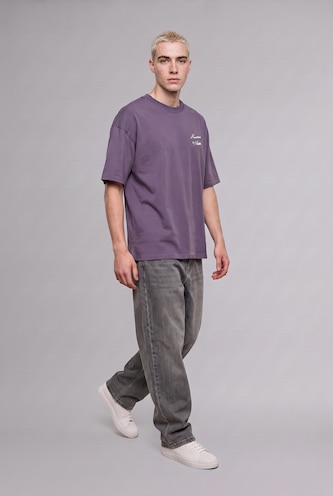 MAN Purple Loose Fit Short Sleeve T-Shirt