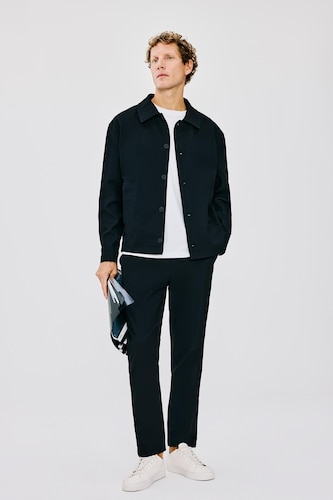 HOMME Marin Pantalon longueur cheville Coupe ajustée