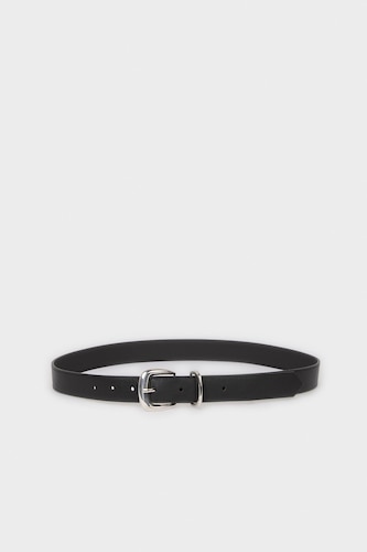Woman Rectangular Buckle Faux Leather Casual Belt