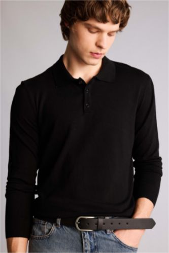 Erkek Siyah Erkek Dikdörtgen Toka Suni Deri Jean Kemeri