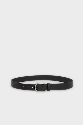 Man Rectangular Hair Clip Faux Leather Denim Belt