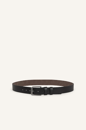 Man Rectangular Hair Clip Faux Leather Denim Belt