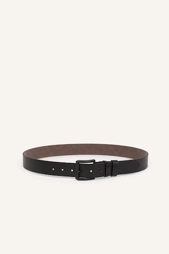 Man Rectangular Hair Clip Faux Leather Denim Belt