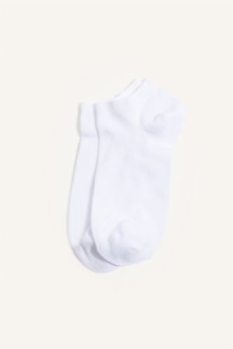 Women White 2 piece modal Short Socks