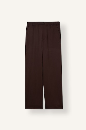 MAN Brown Elastic Band Relax Fit Trousers