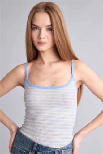 Kadın Gri Melanj Fitted Kaşkorse Atlet