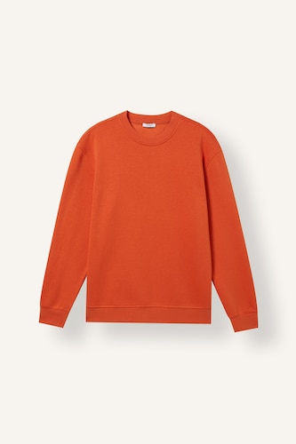 Erkek Turuncu Regular Fıt Basic Sweatshırt
