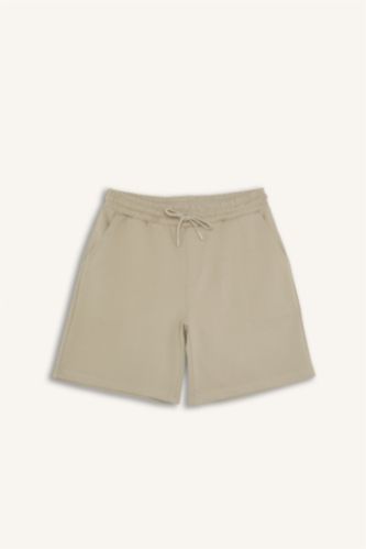 Erkek Açık Haki Regular Fit Şort