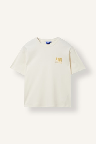%100 Pamuk NBA Wordmark Relax Fıt Sırt Baskılı Tişört