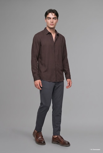 Regular Fit Modal Long Sleeve Shirt