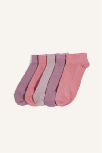Young Girls - Teen Girls Light Pink Girl 5 Piece Short Socks
