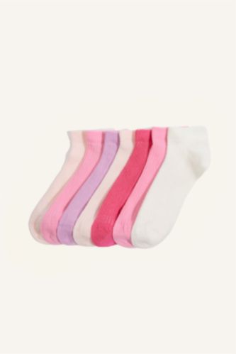 Young Girls - Teen Girls Light Pink Girl 7 piece Short Socks
