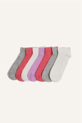 Young Girls - Teen Girls Red Girl 7 piece Short Socks