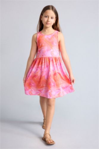 Young Girls - Teen Girls Lilac Regular Fit Sleeveless Knitted Dress