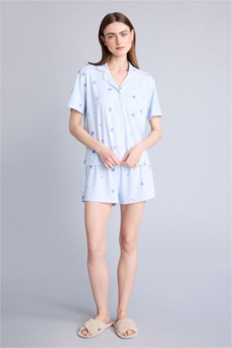 Kadın Açık Mavi Regular Fıt 2'li Softshell Pijama Takım