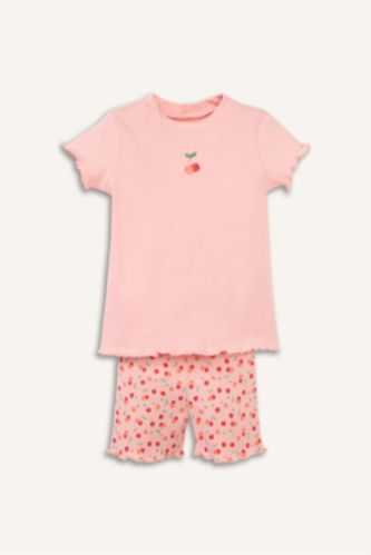 Kız Bebek Açık Pembe Kız Bebek 2'li Takım