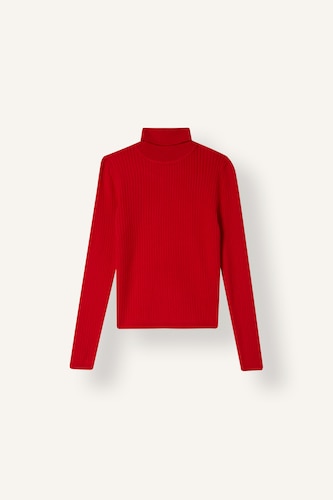 Young Girls - Teen Girls Red Girl Regular Fit Turtleneck Pullover