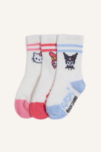 Baby Girls Karma Baby Girl Hello Kitty Licensed 3 piece Long sock