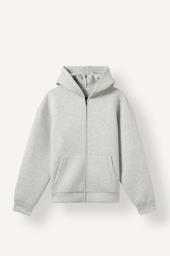 Relax Fit Scuba Fabric Cardigan