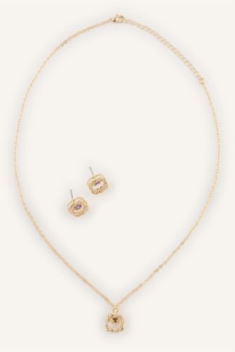 Kadın Altın Kadın 2'li Takı Seti