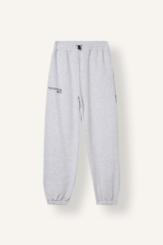 Boy Oversize Fit Grey Slogan Printed Sweatpants