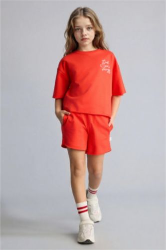 Girls & Teens Red 2 piece Regular Fit Set