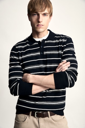 Men NAVY Standard Fit Knitwear Pullover