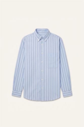 Men Light Blue Relax Fit Cotton Long Sleeve Shirt