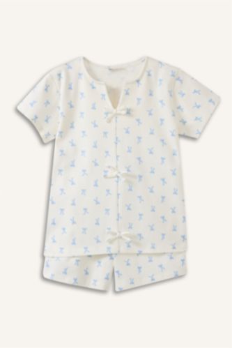 Kız Çocuk - Genç Kız Ekru Kız Çocuk 2'li Pijama Takımı 
