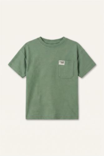 Baby Boys Light Khaki Regular Fit Short Sleeve T-Shirt