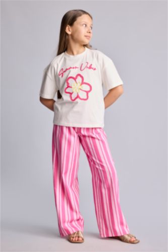 GIRLS & TEENS Pink Wide Leg Trousers