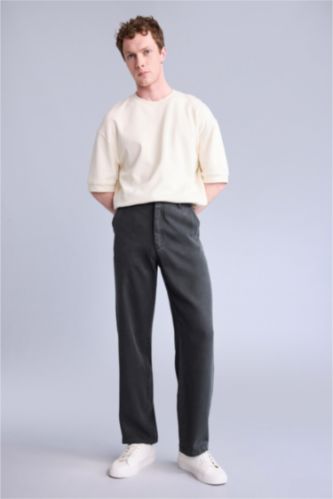 Men Anthracite Relax Fit Trousers