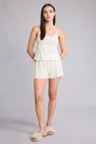 Kadın Ekru Regular Fıt Askılı 2'li Takım