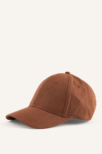 Man Linen Blended Basic Cap