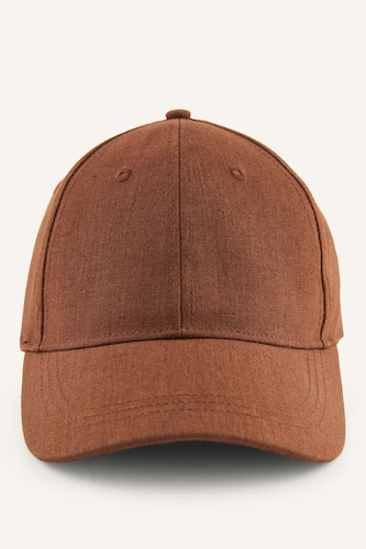 Man Linen Blended Basic Cap