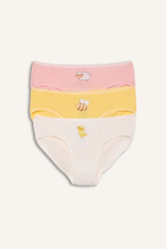 Girls & Teens White Girl 3 piece Animal Slip Panty