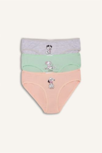 بنات ميلانج رمادي كلوت سليب بناتي ممشط مطبوع - 3 قطع